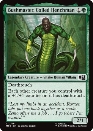 Bushmaster, Coiled Henchman - Commander: Marvel Super Heroes