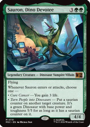 Sauron, Dino Devoteee - Commander: Marvel Super Heroes Foil