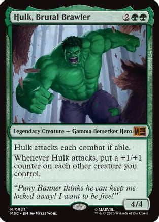Hulk, Brutal Brawler - Commander: Marvel Super Heroes