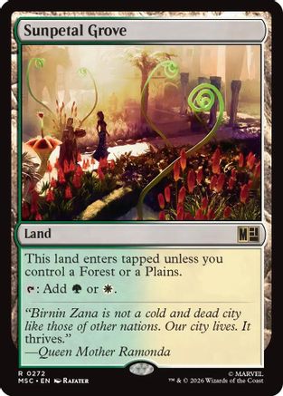 Sunpetal Grove (Surge Foil) [Commander: Marvel Super Heroes] Foil