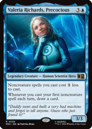 Valeria Richards, Precocious (Surge Foil) [Commander: Marvel Super Heroes] Foil