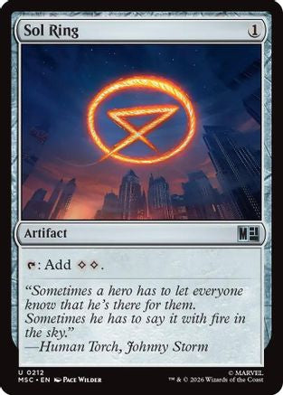 Sol Ring (0212) (Surge Foil) [Commander: Marvel Super Heroes] Foil