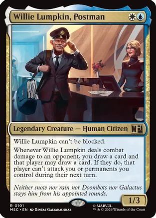 Willie Lumpkin, Postman (Surge Foil) [Commander: Marvel Super Heroes] Foil