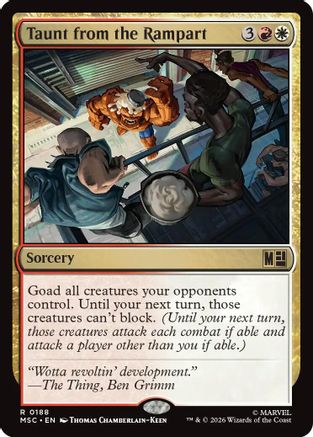 Taunt from the Rampart (Surge Foil) [Commander: Marvel Super Heroes] Foil