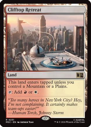 Clifftop Retreat (Surge Foil) - Commander: Marvel Super Heroes Foil