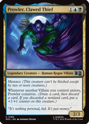Prowler, Clawed Thief - Commander: Marvel Super Heroes