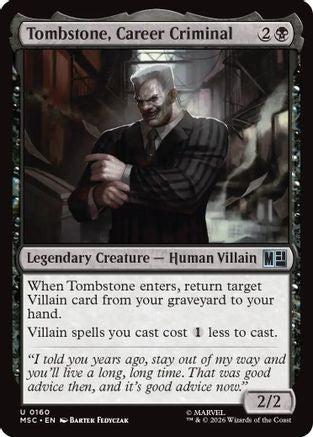 Tombstone, Career Criminal (0160) (Surge Foil) - Commander: Marvel Super Heroes Foil