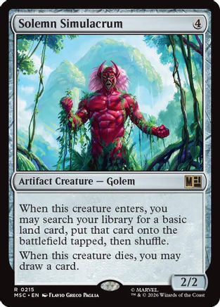 Solemn Simulacrum - Commander: Marvel Super Heroes