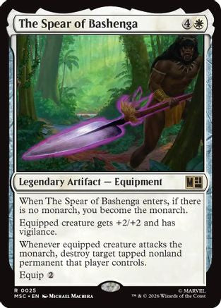 The Spear of Bashenga (Surge Foil) - Commander: Marvel Super Heroes Foil