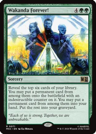 Wakanda Forever! (Surge Foil) - Commander: Marvel Super Heroes Foil