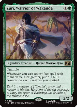 Zuri, Warrior of Wakanda (Surge Foil) - Commander: Marvel Super Heroes Foil