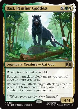 Bast, Panther Goddess (Surge Foil) - Commander: Marvel Super Heroes Foil