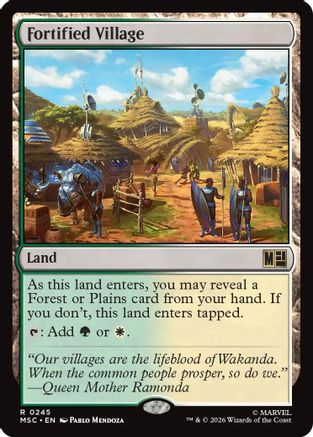 Fortified Village (Surge Foil) - Commander: Marvel Super Heroes Foil