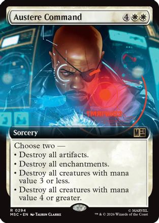 Austere Command (Extended Art) - Commander: Marvel Super Heroes Foil