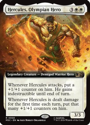 Hercules, Olympian Hero (Extended Art) - Commander: Marvel Super Heroes Foil