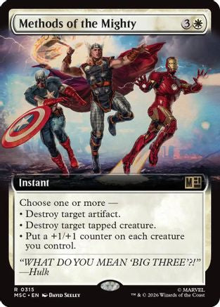 Methods of the Mighty (Extended Art) - Commander: Marvel Super Heroes Foil