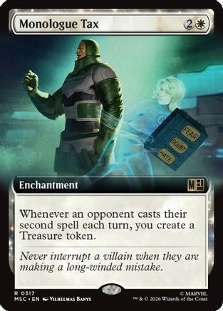 Monologue Tax (Extended Art) - Commander: Marvel Super Heroes Foil