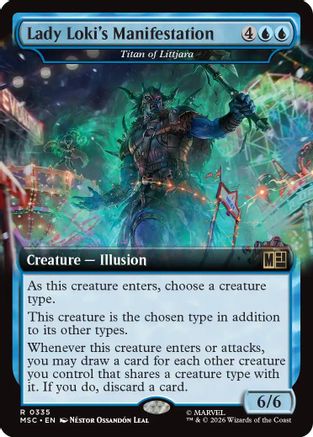 Lady Loki's Manifestation - Titan of Littjara (Extended Art) - Commander: Marvel Super Heroes Foil