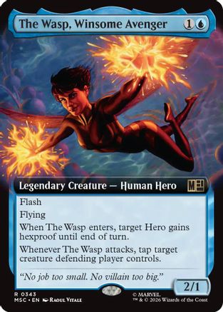 The Wasp, Winsome Avenger (Extended Art) - Commander: Marvel Super Heroes