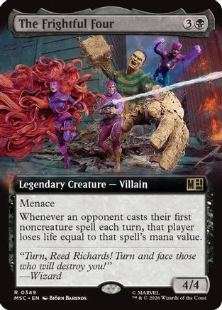 The Frightful Four (Extended Art) - Commander: Marvel Super Heroes Foil
