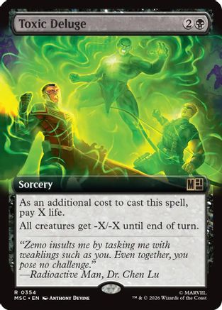Toxic Deluge (Borderless) - Commander: Marvel Super Heroes Foil