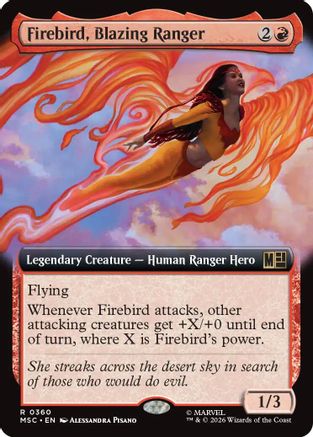 Firebird, Blazing Ranger (Extended Art) - Commander: Marvel Super Heroes Foil