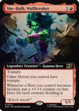 She-Hulk, Wallbreaker (Extended Art) - Commander: Marvel Super Heroes Foil