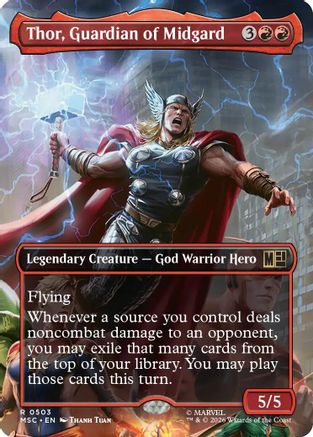 Thor, Guardian of Midgard (Borderless) - Commander: Marvel Super Heroes Foil