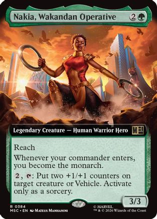 Nakia, Wakandan Operative (Extended Art) - Commander: Marvel Super Heroes Foil