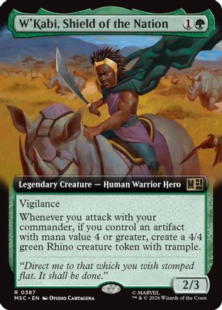 W'Kabi, Shield of the Nation (Extended Art) - Commander: Marvel Super Heroes Foil