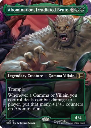 Abomination, Irradiated Brute (Borderless) - Commander: Marvel Super Heroes Foil
