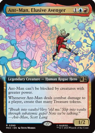 Ant-Man, Elusive Avenger (Extended Art) - Commander: Marvel Super Heroes Foil