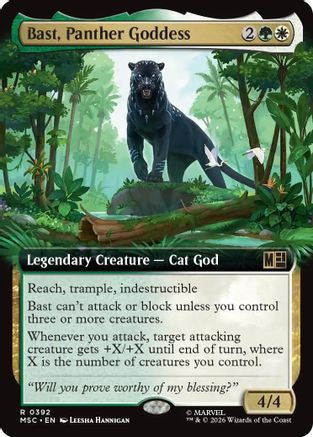 Bast, Panther Goddess (Extended Art) - Commander: Marvel Super Heroes Foil