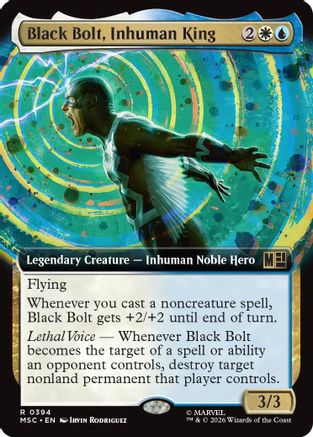 Black Bolt, Inhuman King (Extended Art) - Commander: Marvel Super Heroes Foil