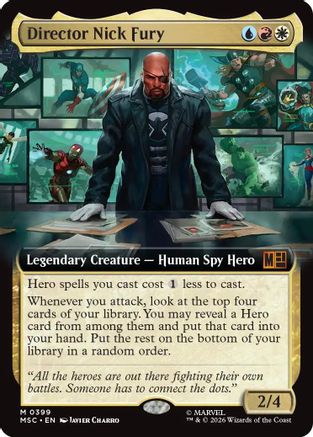Director Nick Fury (Extended Art) - Commander: Marvel Super Heroes Foil