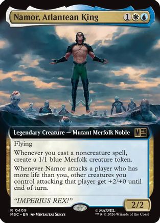 Namor, Atlantean King (Extended Art) - Commander: Marvel Super Heroes Foil