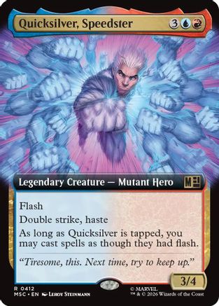 Quicksilver, Speedster (Extended Art) - Commander: Marvel Super Heroes Foil