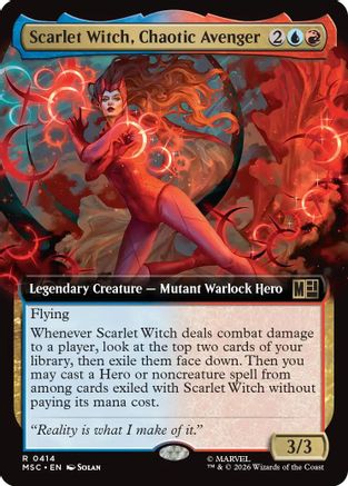 Scarlet Witch, Chaotic Avenger (Extended Art) - Commander: Marvel Super Heroes