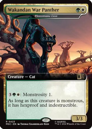 Wakandan War Panther - Fleecemane Lion (Extended Art) - Commander: Marvel Super Heroes