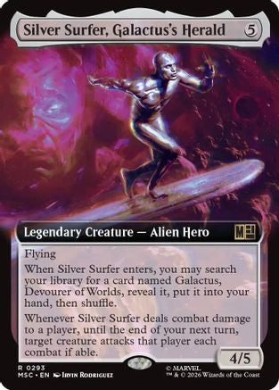 Silver Surfer, Galactus's Herald (Extended Art) - Commander: Marvel Super Heroes Foil