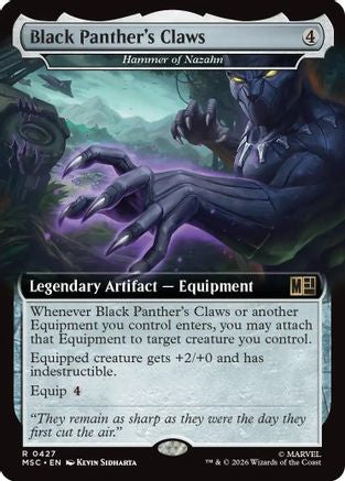 Black Panther's Claws (Extended Art) - Commander: Marvel Super Heroes Foil