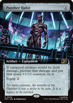 Panther Habit (Extended Art) - Commander: Marvel Super Heroes Foil