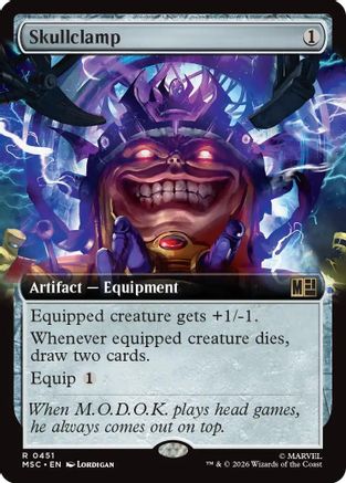 Skullclamp (Extended Art) - Commander: Marvel Super Heroes Foil
