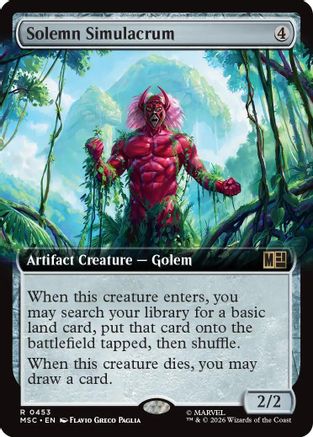 Solemn Simulacrum (Extended Art) - Commander: Marvel Super Heroes Foil