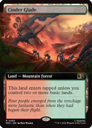 Cinder Glade (Extended Art) - Commander: Marvel Super Heroes