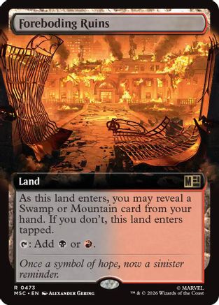 Foreboding Ruins (Extended Art) - Commander: Marvel Super Heroes Foil