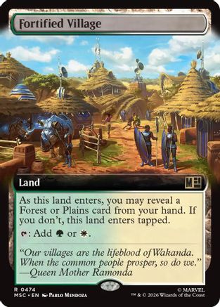 Fortified Village (Extended Art) - Commander: Marvel Super Heroes Foil