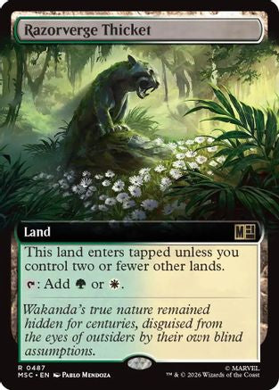Razorverge Thicket (Extended Art) - Commander: Marvel Super Heroes Foil