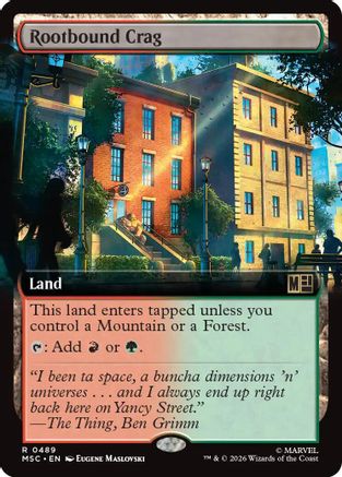 Rootbound Crag (Extended Art) - Commander: Marvel Super Heroes Foil