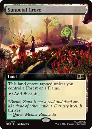 Sunpetal Grove (Extended Art) - Commander: Marvel Super Heroes Foil